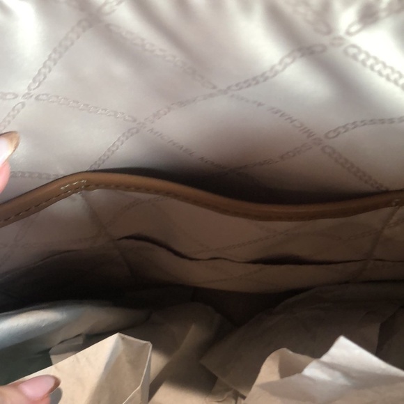 NWT Michael Kors Elson satchel w crossbody strap vegan leather dust bag 15x10x6 - Picture 9 of 11